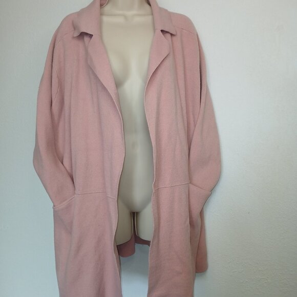 UGC Paprika  Soft Pink Long Sweater Duster with pockets size 24/26 - Picture 6 of 12